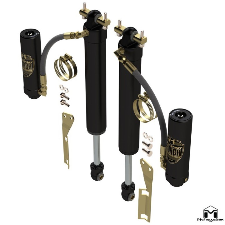 MetalCloak RockSport BLACK Long(er) – tylne amortyzatory, Wrangler JK
