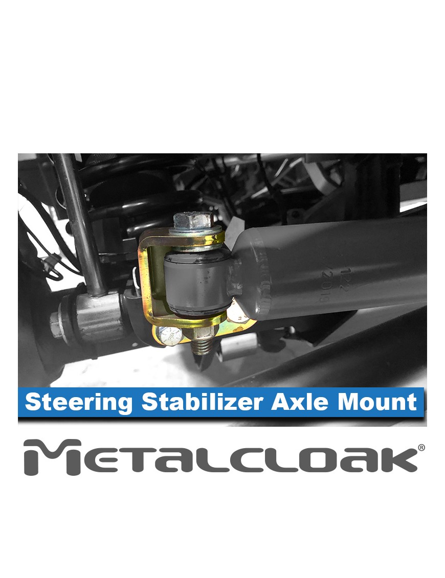 MetalCloak wspornik relokacji amortyzatora skrętu, strona mostu, Jeep Wrangler JK