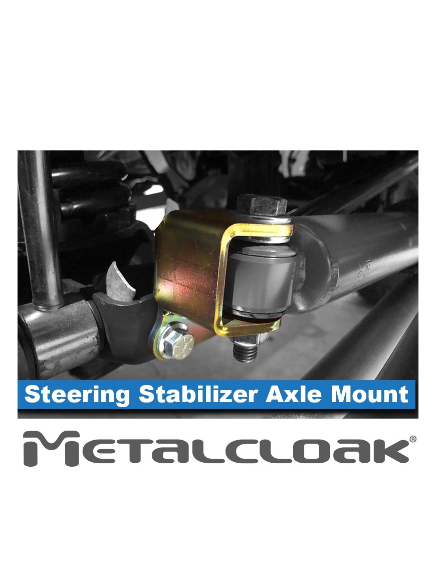 MetalCloak wspornik relokacji amortyzatora skrętu, strona mostu, Jeep Wrangler JK