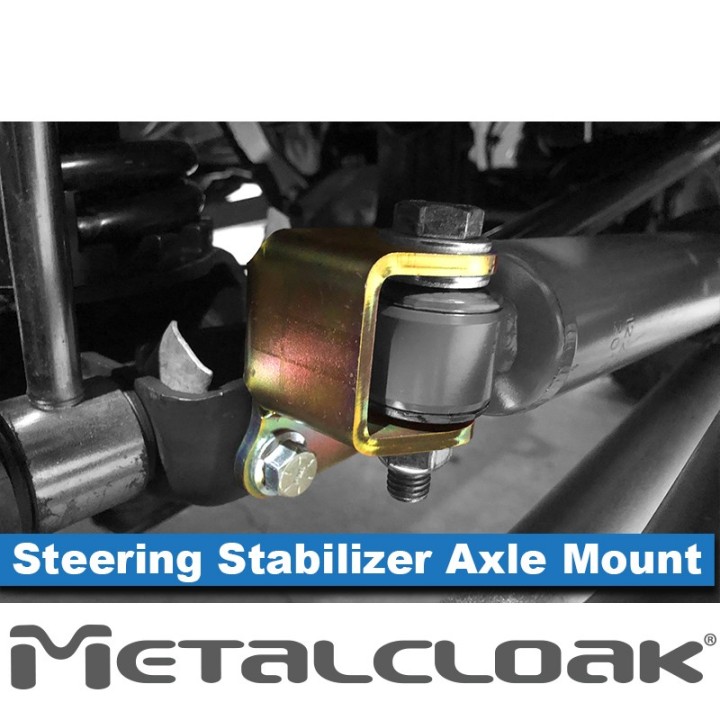 MetalCloak wspornik relokacji amortyzatora skrętu, strona mostu, Jeep Wrangler JK - ujęcie 3
