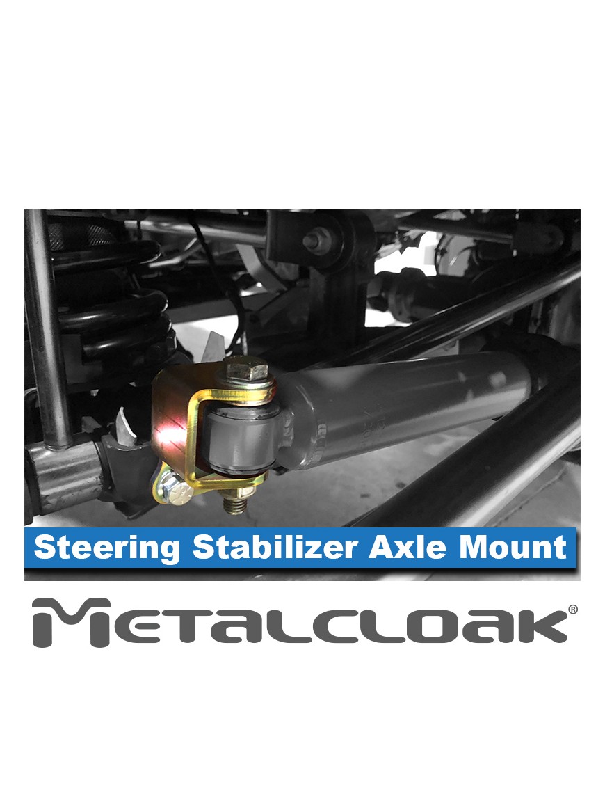 MetalCloak wspornik relokacji amortyzatora skrętu, strona mostu, Jeep Wrangler JK