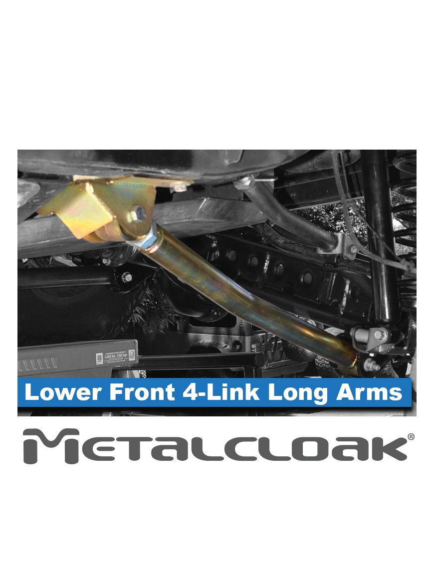 MetalCloak Duroflex – dolne przednie wahacze długie 4-Link, Jeep Wrangler JK
