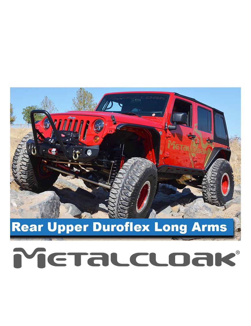 MetalCloak Duroflex – górne tylne wahacze długie, Jeep Wrangler JK i JL