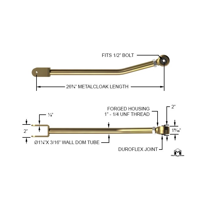 MetalCloak Duroflex – górne przednie wahacze długie 4-Link, Jeep Wrangler JK/JL i Gladiator JT - ujęcie 4