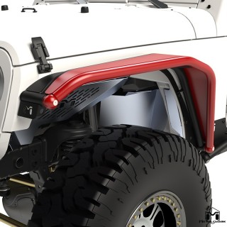 MetalCloak Overline – zdejmowane poszerzenia przednie 8″, czarny proszek, Jeep Wrangler JK (para)