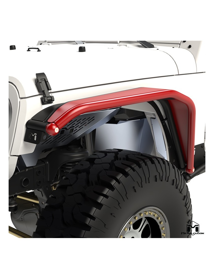 MetalCloak Overline – zdejmowane poszerzenia przednie 8″, czarny proszek, Jeep Wrangler JK (para)