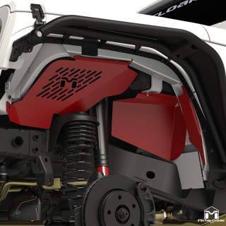 Aluminiowe nadkola wewnetrzne przednie wentylowane Jeep Wrangler JK MetalCloak