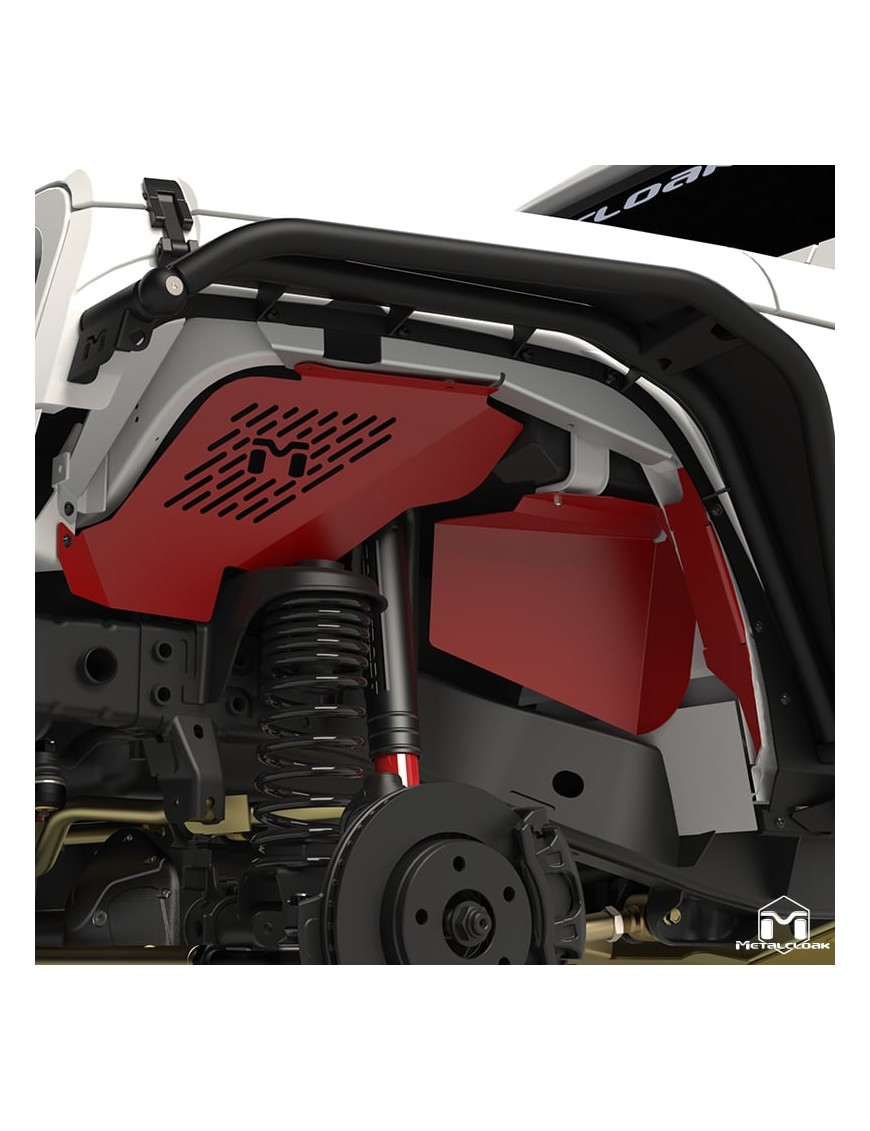Aluminiowe nadkola wewnetrzne przednie wentylowane Jeep Wrangler JK MetalCloak