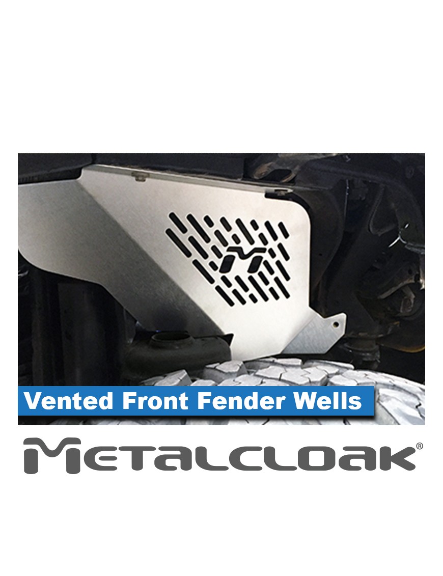 Aluminiowe nadkola wewnetrzne przednie wentylowane Jeep Wrangler JK MetalCloak