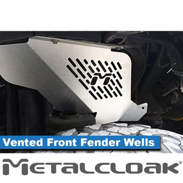 Aluminiowe nadkola wewnetrzne przednie wentylowane Jeep Wrangler JK MetalCloak - ujęcie 4