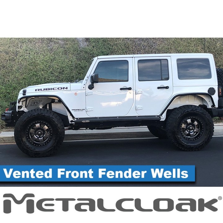 Aluminiowe nadkola wewnetrzne przednie wentylowane Jeep Wrangler JK MetalCloak - ujęcie 5