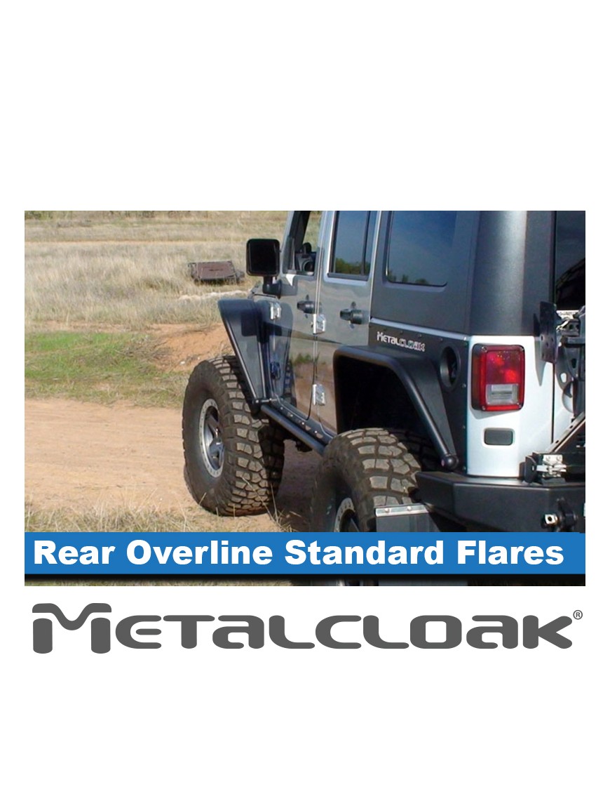 Poszerzenia tylne Overline szybkozlaczne standard 6 cali Jeep Wrangler JK MetalCloak