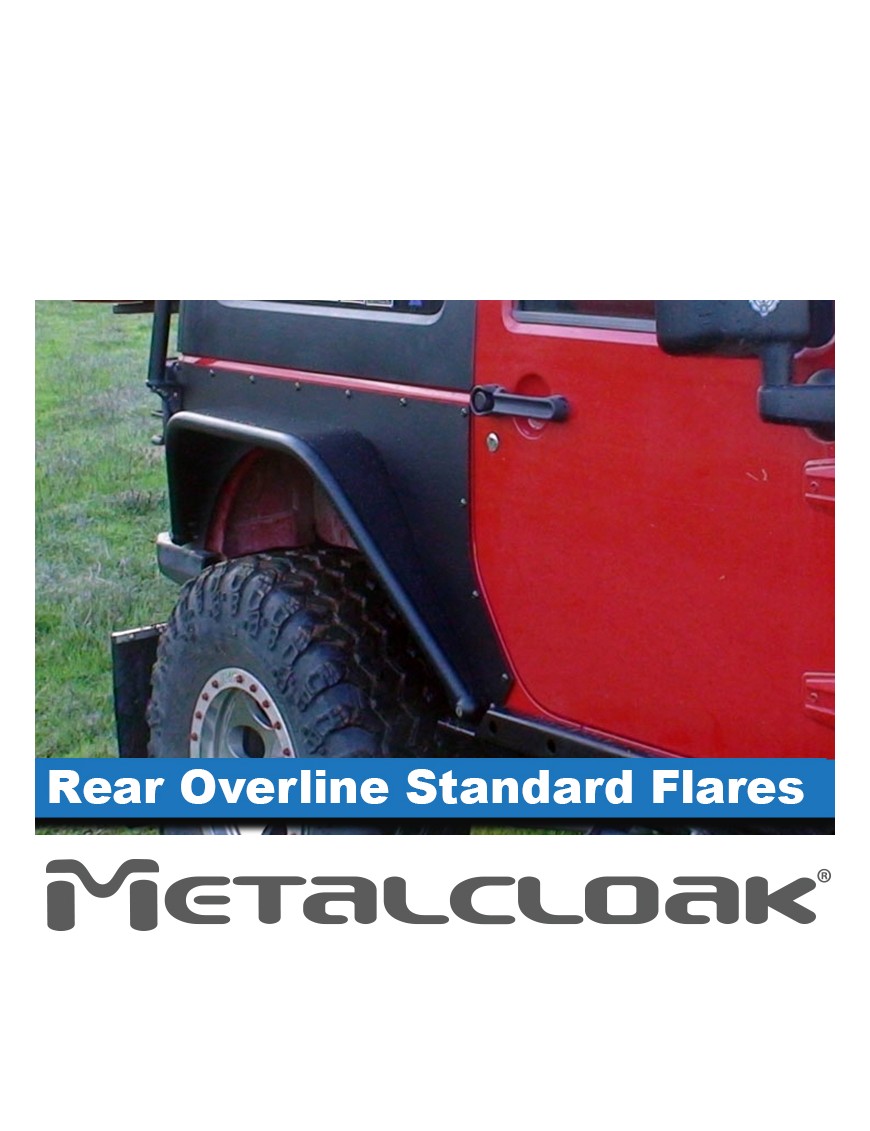 Poszerzenia tylne Overline szybkozlaczne standard 6 cali Jeep Wrangler JK MetalCloak