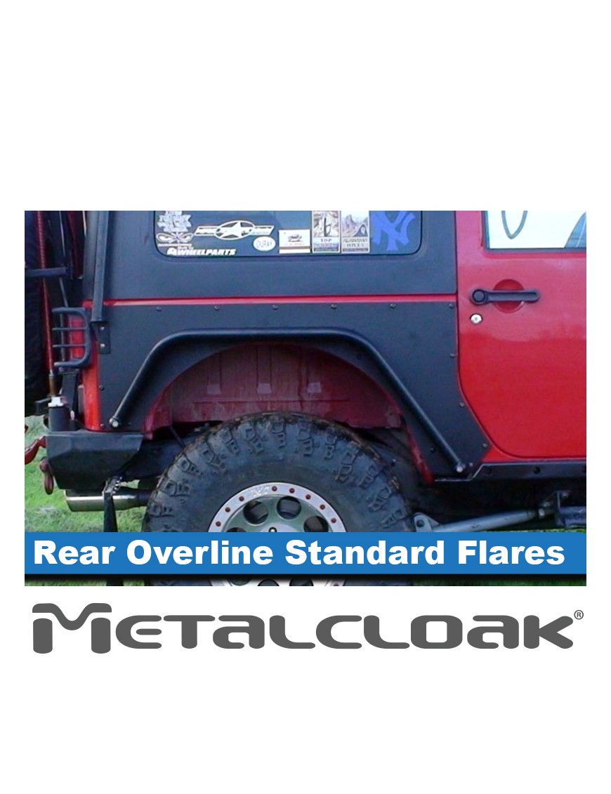 Poszerzenia tylne Overline szybkozlaczne standard 6 cali Jeep Wrangler JK MetalCloak