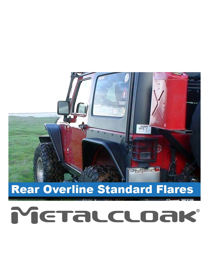 Poszerzenia tylne Overline szybkozlaczne standard 6 cali Jeep Wrangler JK MetalCloak