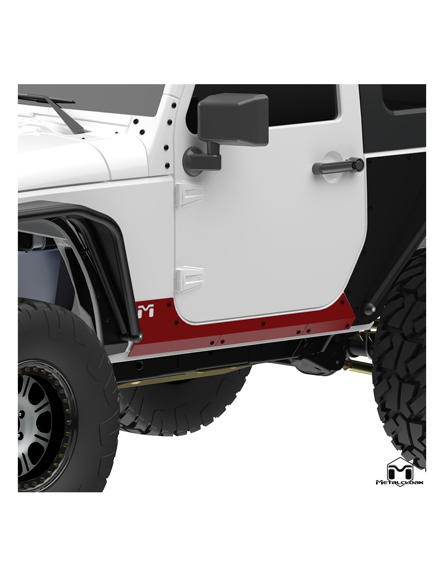 Nakladki progowe ExoSkin Overline stal Jeep Wrangler JK 2-drzwiowy MetalCloak