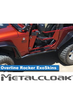 Nakladki progowe ExoSkin Overline stal Jeep Wrangler JK 2-drzwiowy MetalCloak