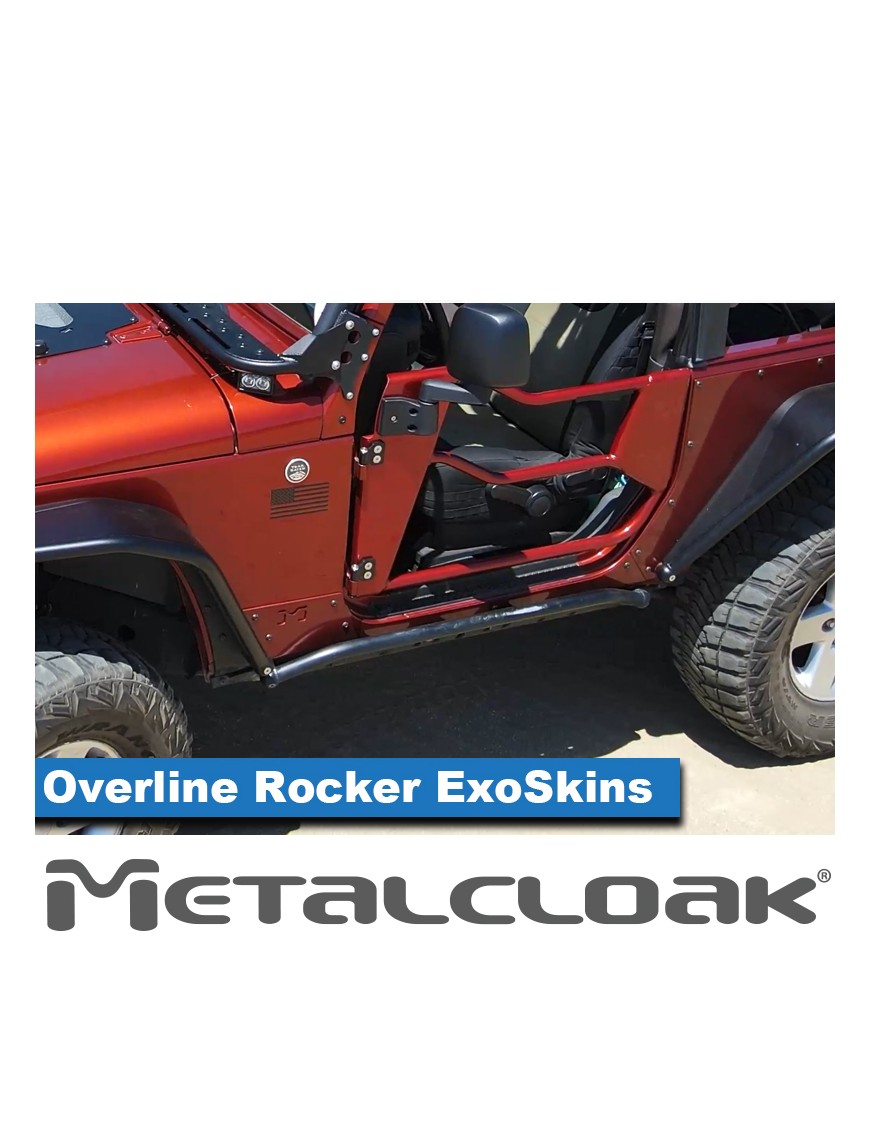 Nakladki progowe ExoSkin Overline stal Jeep Wrangler JK 2-drzwiowy MetalCloak