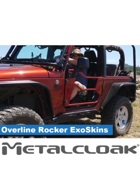 Nakladki progowe ExoSkin Overline stal Jeep Wrangler JK 2-drzwiowy MetalCloak