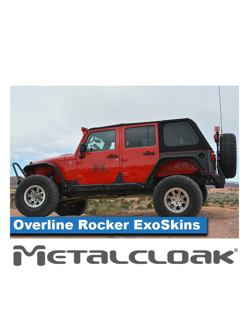Nakladki progowe ExoSkin Overline stal Jeep Wrangler JK Unlimited 4-drzwiowy MetalCloak