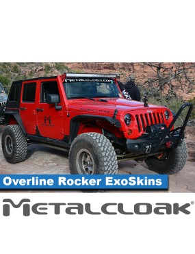 Nakladki progowe ExoSkin Overline stal Jeep Wrangler JK Unlimited 4-drzwiowy MetalCloak