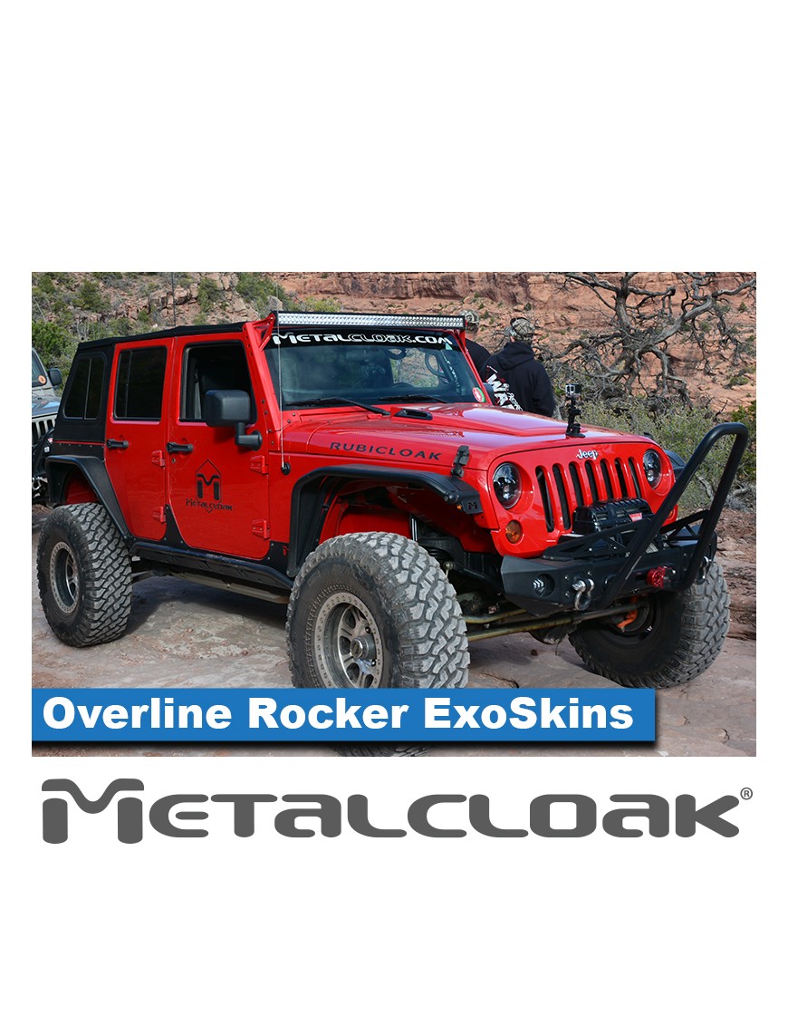Nakladki progowe ExoSkin Overline stal Jeep Wrangler JK Unlimited 4-drzwiowy MetalCloak