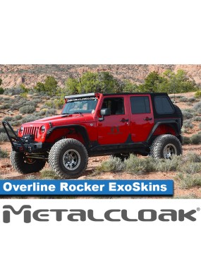 Nakladki progowe ExoSkin Overline stal Jeep Wrangler JK Unlimited 4-drzwiowy MetalCloak