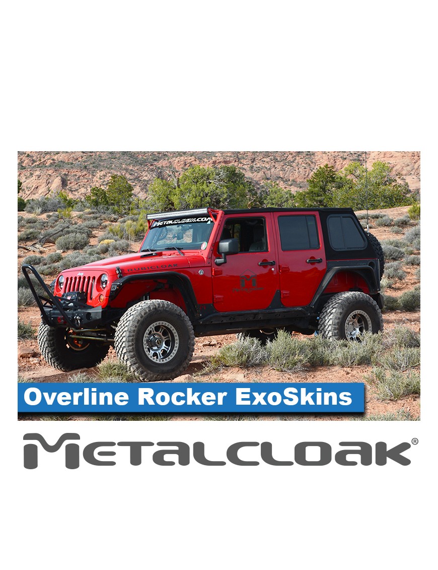 Nakladki progowe ExoSkin Overline stal Jeep Wrangler JK Unlimited 4-drzwiowy MetalCloak