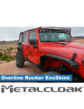 Nakladki progowe ExoSkin Overline stal Jeep Wrangler JK Unlimited 4-drzwiowy MetalCloak