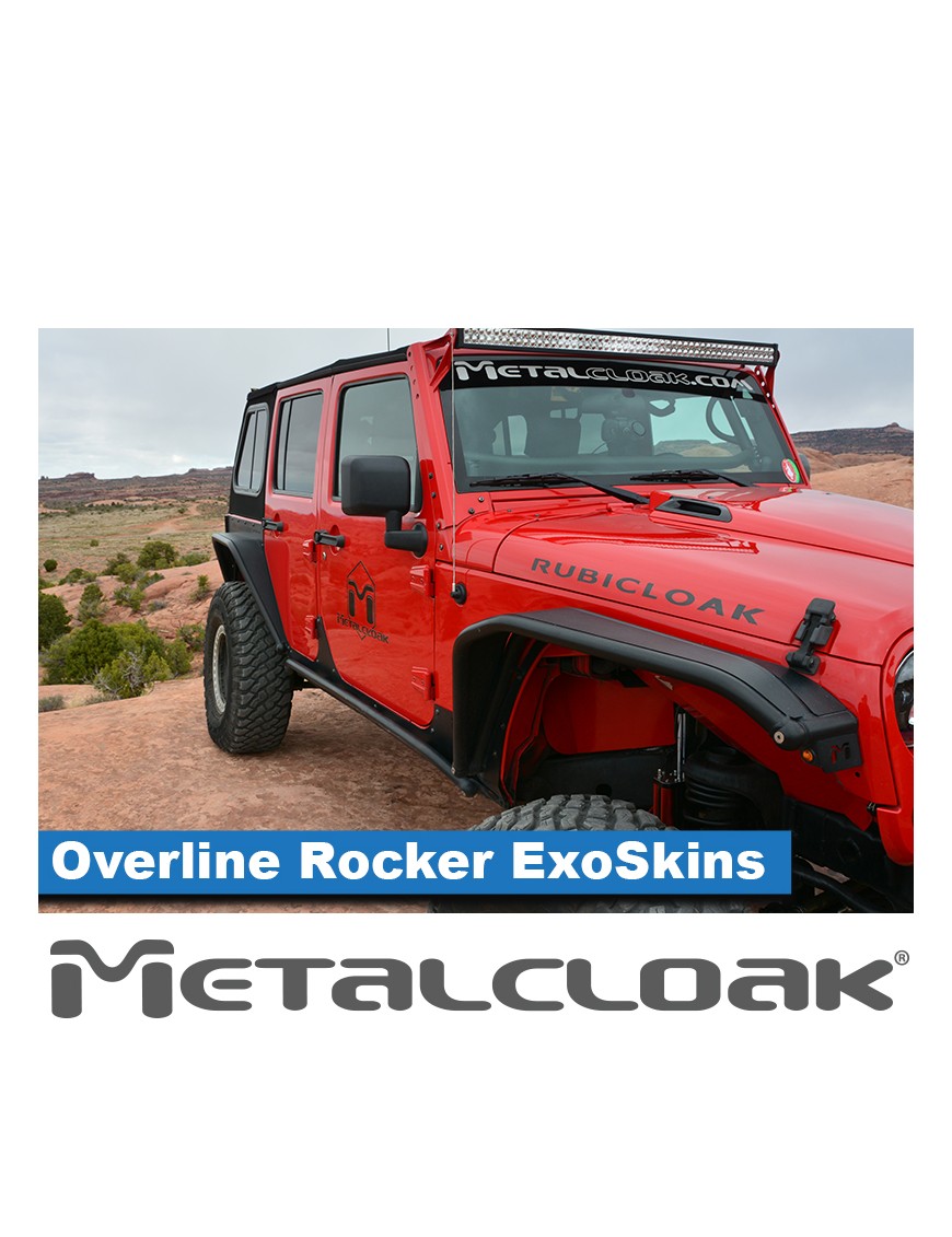 Nakladki progowe ExoSkin Overline stal Jeep Wrangler JK Unlimited 4-drzwiowy MetalCloak