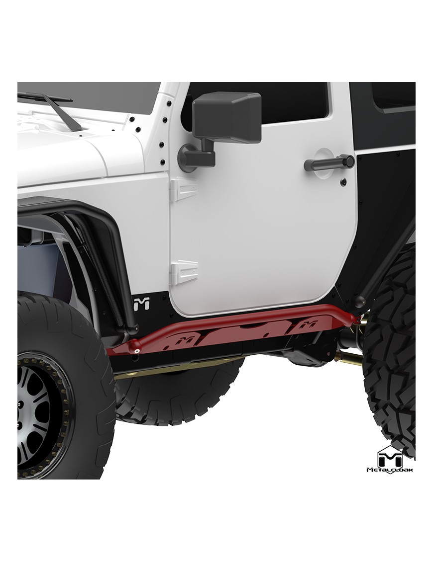 Progi rurowe rock slidery Overline Jeep Wrangler JK 2-drzwiowy MetalCloak