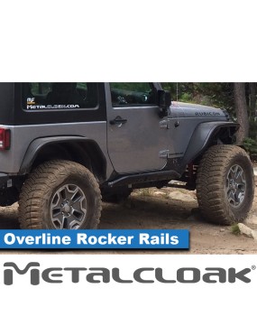Progi rurowe rock slidery Overline Jeep Wrangler JK 2-drzwiowy MetalCloak