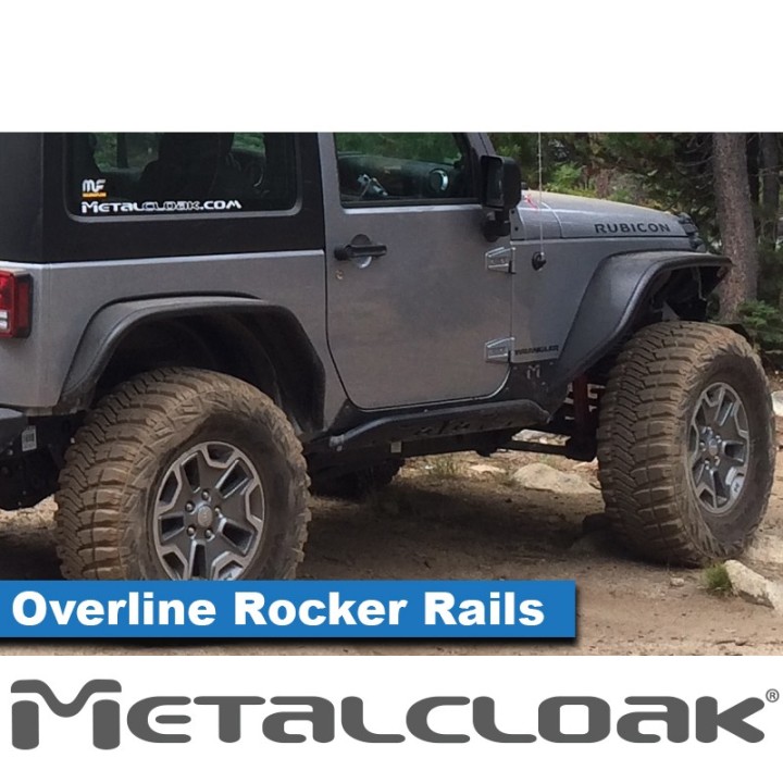 Progi rurowe rock slidery Overline Jeep Wrangler JK 2-drzwiowy MetalCloak - ujęcie 3