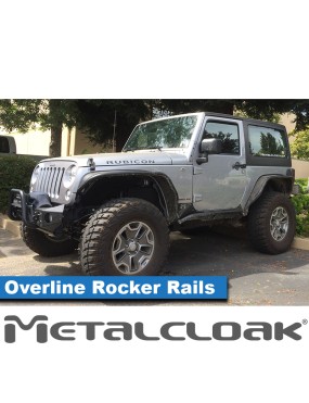 Progi rurowe rock slidery Overline Jeep Wrangler JK 2-drzwiowy MetalCloak