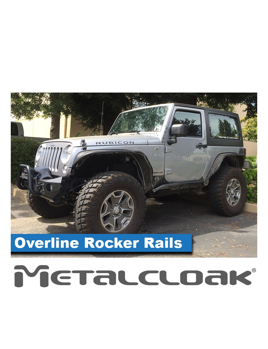 Progi rurowe rock slidery Overline Jeep Wrangler JK 2-drzwiowy MetalCloak