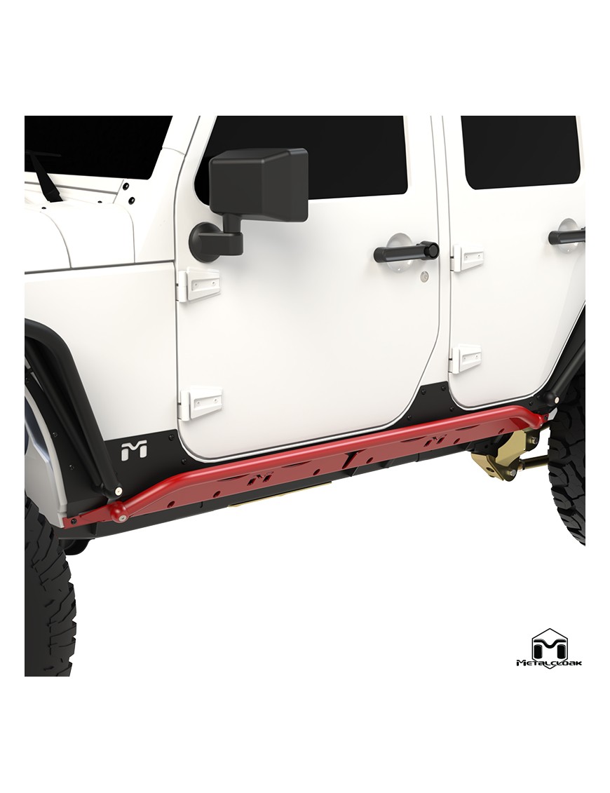 Progi rurowe rock slidery Overline Jeep Wrangler JK Unlimited 4-drzwiowy MetalCloak