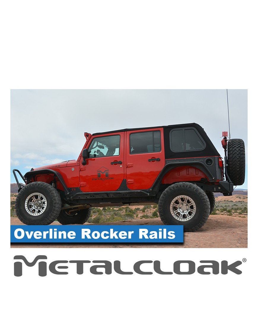 Progi rurowe rock slidery Overline Jeep Wrangler JK Unlimited 4-drzwiowy MetalCloak