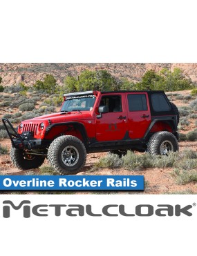 Progi rurowe rock slidery Overline Jeep Wrangler JK Unlimited 4-drzwiowy MetalCloak