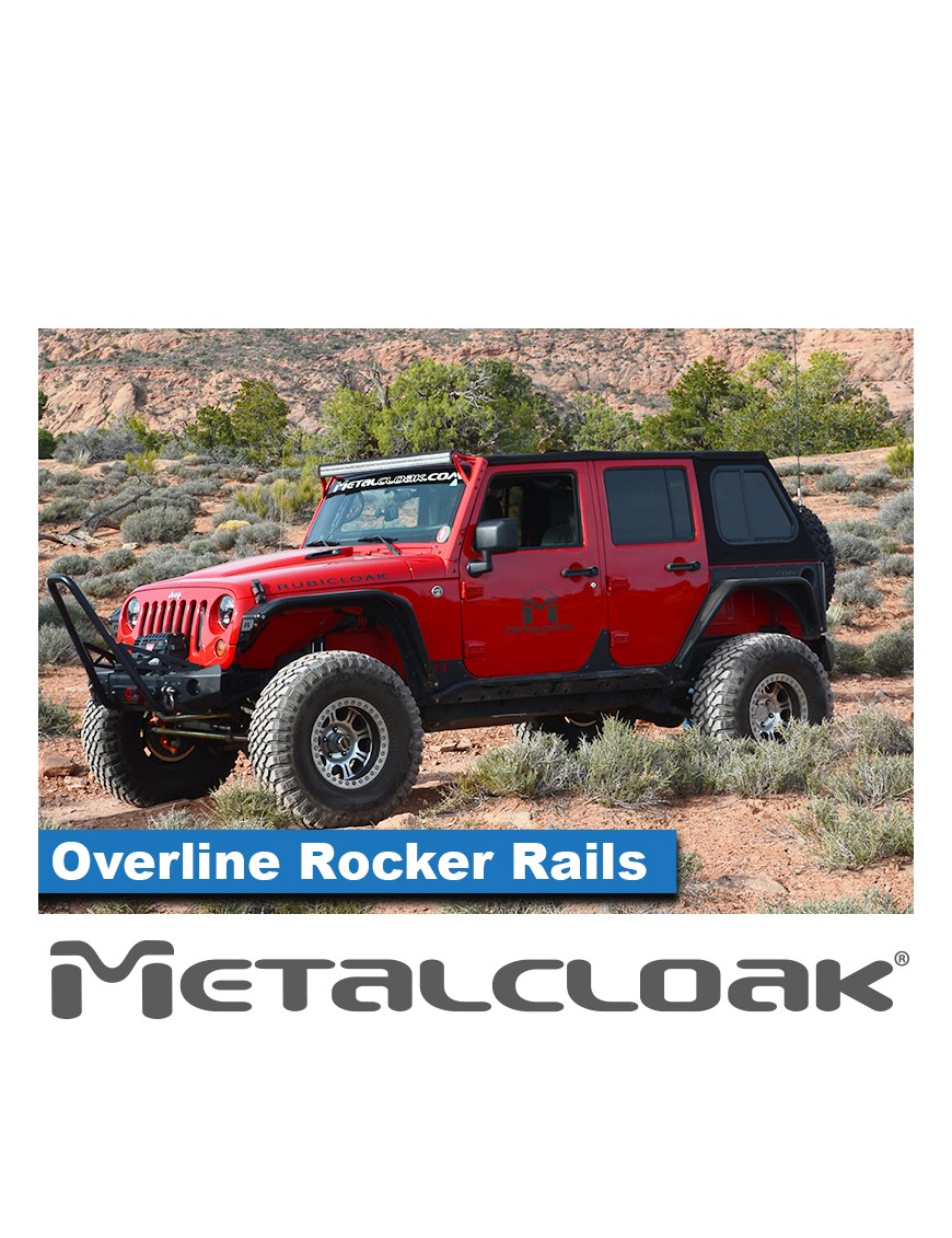 Progi rurowe rock slidery Overline Jeep Wrangler JK Unlimited 4-drzwiowy MetalCloak