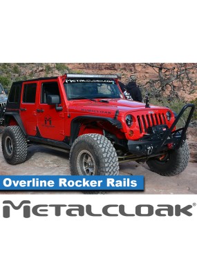 Progi rurowe rock slidery Overline Jeep Wrangler JK Unlimited 4-drzwiowy MetalCloak