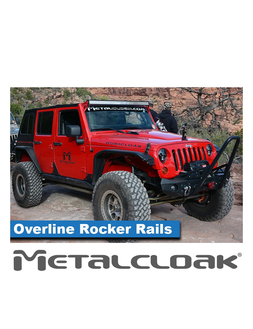 Progi rurowe rock slidery Overline Jeep Wrangler JK Unlimited 4-drzwiowy MetalCloak