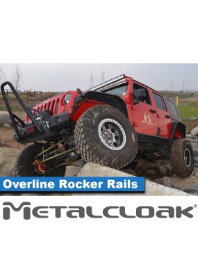 Progi rurowe rock slidery Overline Jeep Wrangler JK Unlimited 4-drzwiowy MetalCloak