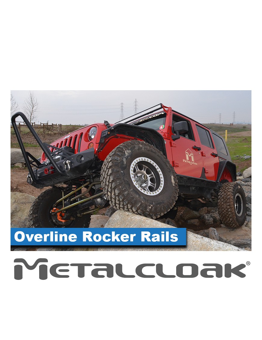 Progi rurowe rock slidery Overline Jeep Wrangler JK Unlimited 4-drzwiowy MetalCloak