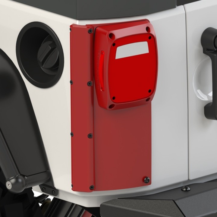 ExoCorner narozniki tylne z lampami LED obudowa ASA Jeep Wrangler JK JKU MetalCloak