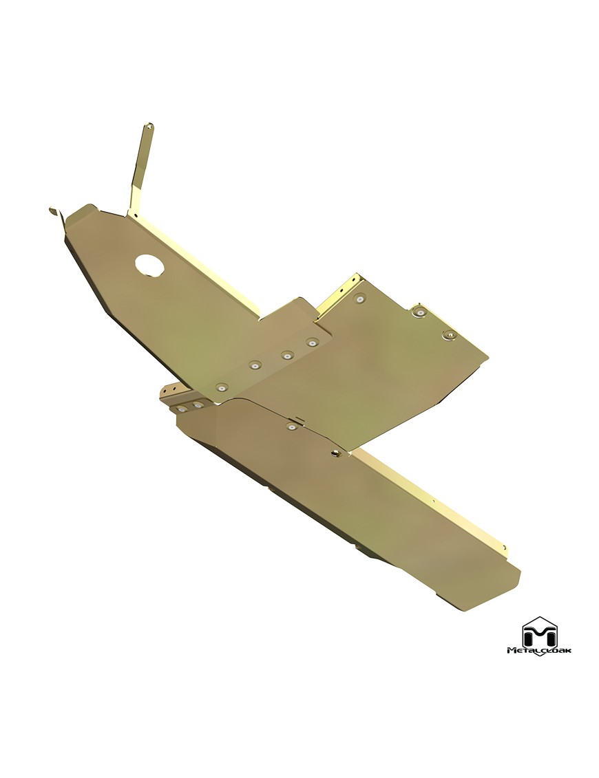 UnderCloak zintegrowany system oslon podwozia gold zinc Jeep Wrangler JK Unlimited 4-drzwiowy MetalCloak