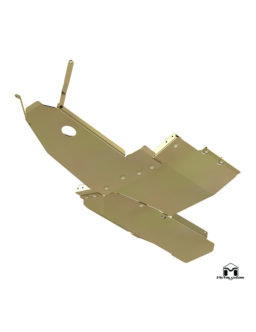 UnderCloak zintegrowany system oslon podwozia gold zinc Jeep Wrangler JK 2-drzwiowy MetalCloak