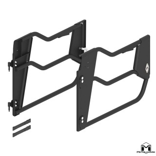 Drzwi rurowe przednie Open Frame aluminium czarny proszek Jeep Wrangler JK JKU MetalCloak