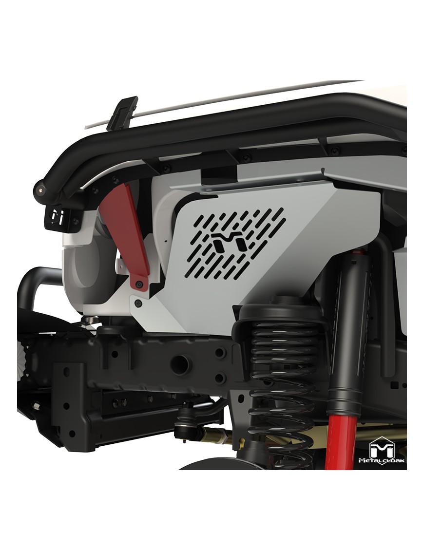 Wsporniki wzmacniajace blotnik do grilla para czarny proszek Jeep Wrangler JK MetalCloak