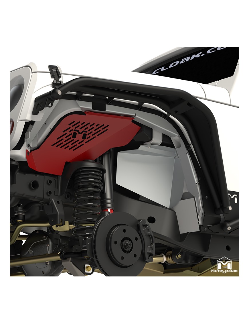 Wentylowany panel nadkola aluminiowy para czarny proszek Jeep Wrangler JK MetalCloak