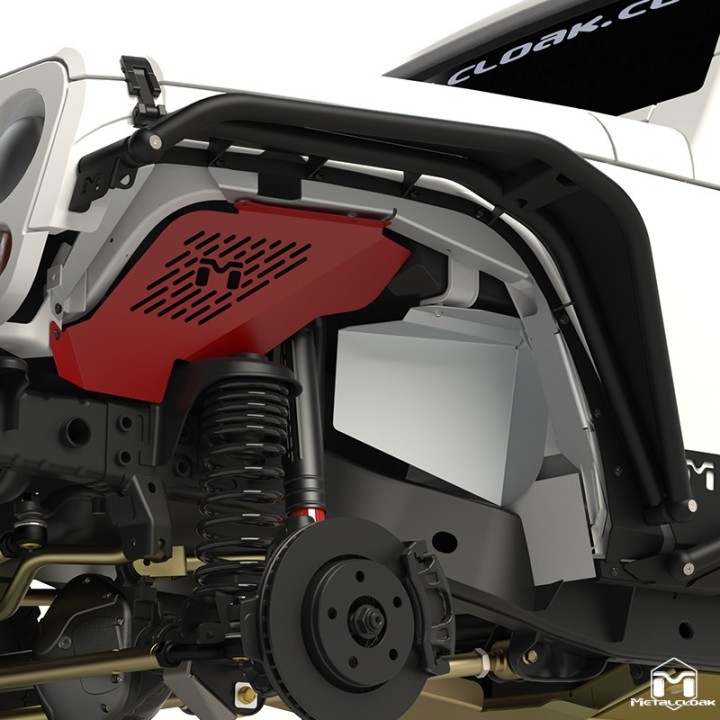 Wentylowany panel nadkola aluminiowy para czarny proszek Jeep Wrangler JK MetalCloak - ujęcie 2